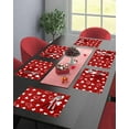 thumbnail image 3 of Red Valentine''s Day Placemats Set of 4, Valentines Love Heart Heat Resistant Washable Table Place Mats Cotton Table Linens Party Holiday Decorations for Home Kitchen Dining Table Outdoor, 3 of 4