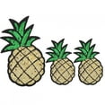 thumbnail image 2 of Parches de Lentejuelas de Hierro de Piña, 3 piezas de apliques bordados, decoración artesanal para camisetas, chaquetas, sombreros con plancha o coser, buena solución para rapa, 2 of 7