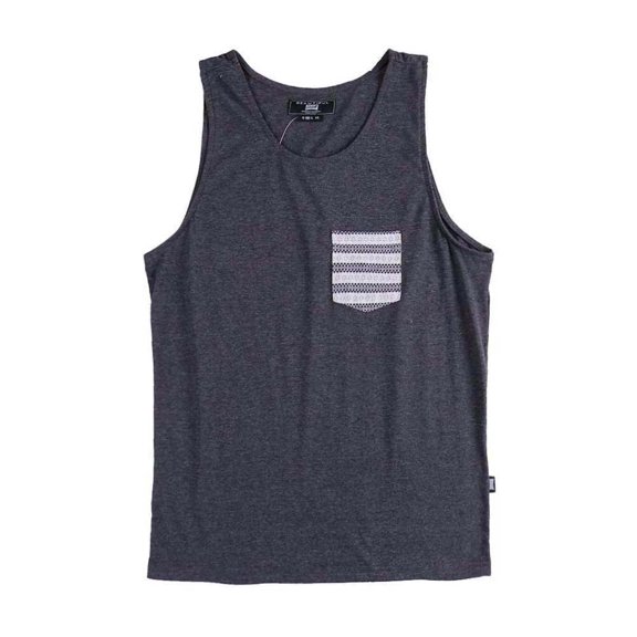 Beautiful Giant Men's Solid Color Sleeveless Tank Top with Pocket for Everyday Style