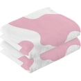 thumbnail image 2 of GZHJMY Pink Cow Print Camo Camoflage Cotton Towels Set 2 Pcs Absorbent Hand Towel Face Towels Kitchen Towels Bath Towels for Bathroom Laundry Room Kitchen 16 x 28 Inches, 2 of 7