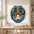 thumbnail image 5 of Ocean Waves Eastern with Dragon Main Scales Highlights, Mystical Fantasy for Space Lovers, Galaxy Room Decor, Easter Gift, Tapestry Wall Hanging for Bedroom and Dorm, 5 of 7