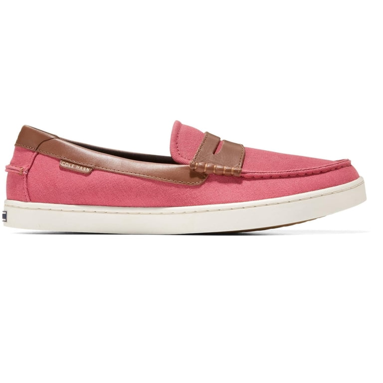 Cole Haan Nantucket Washed Red Canvas Penny Loafers with Brown Leather Accents Cole Haan Women main image 2