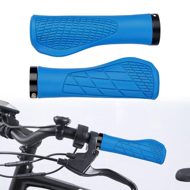 Puños De Manillar De Bicicleta QUARKZMAN - 105mm, Esponja Antideslizante Y Absorción De Impactos (Negro-Verde)