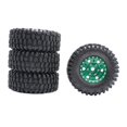 thumbnail image 3 of Neumáticos de Rueda de goma Hugo 4 piezas 1/24 RC para Axial SCX24 Verde, 3 of 8