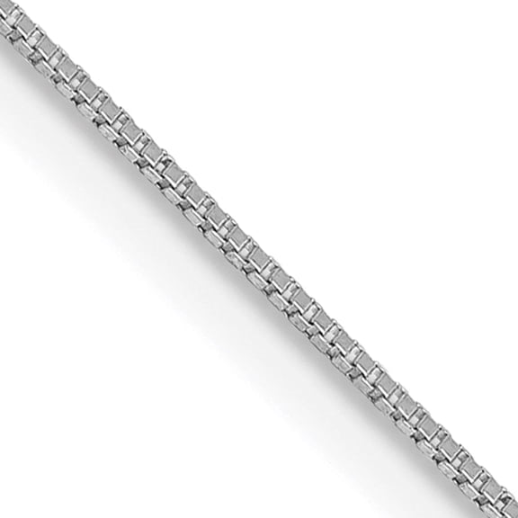 14K White Gold Wg .5mm Box With Spring Ring Clasp Chain (14 X 0.5) Made In South Africa wlb040-14