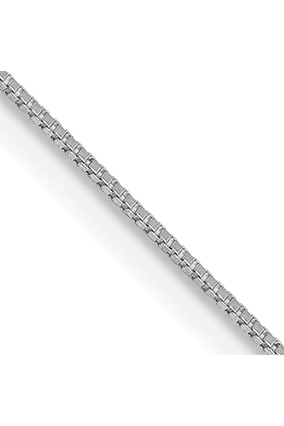 14K White Gold Wg .5mm Box With Spring Ring Clasp Chain (30 X 0.5) Made In South Africa wlb040-30