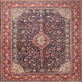 thumbnail image 1 of Ahgly Company Indoor Square Traditional Brown Red Medallion Area Rugs, 5' Square, 1 of 6