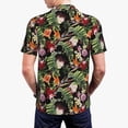 thumbnail image 5 of Rocae Tropical Flowers (2) for Men's Short Sleeve Polo Shirt, Quick Drying Performance Moisture Wicking Sports Men's Golf Shirt X-Large, 5 of 9