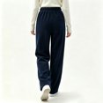 thumbnail image 6 of Iyufng Corduroy Wide Leg Pants for Women Casual Soft Loose Fit Long Trousers, 6 of 7