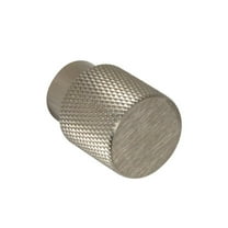 CKP #6500 Linear Collection 3/4 in. (20mm) Knurled Aluminum Knob, Brushed Nickel