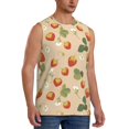 thumbnail image 2 of Xecao Floral Strawberr Print Men's Tank Top: Sleek Sleeveless Tee for Casual Sports and Beach Occasions-3X-Large, 2 of 7