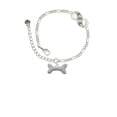 thumbnail image 2 of Delight Jewelry Silvertone Large Clear Crystal Dog Bone Silver-tone Paw Infinity Link Chain Bracelet, 6"+2" Extender, 2 of 3