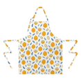 thumbnail image 2 of Yellow Lemon Fruit Slices White Pattern Apron-Garden Aprons for Women with Pockets-Cotton Linen Waterproof Kitchen Cooking Gardening Aprons Adjustable for Kitchen,Cooking,BBQ and Salon 33x27 Inch, 2 of 7