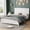 White + Queen, variant on White Queen Size Bed Frame with Barn Door Design Headboard Footboard,Farmhouse Style Pinewood Bed Frame,Strengthened Sturdy Construction,Rustic Frame Bed for Master Bedroom,Guest Room,or Apartment.