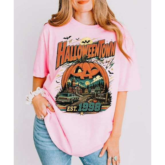 Halloweentown Est 1998 Shirt, Vintage Halloween Town Tee, Retro Pumpkin T-Shirt, Spooky Season Tee