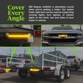 thumbnail image 5 of 2pc 16" 12 Amber LED Trailer Light Bar [Hazard + Sequential Turn Signal] [DOT FMVSS 108] [SAE I6P2] [IP67 Submersible] Running Side Marker Rear Trailer Tail Light Bar Motorcycle Utility Boat Trailer, 5 of 8