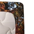 thumbnail image 3 of Ambesonne Tree Fitted & Top Sheet Set with Sham, Fall Tranquil Countryside, Dark Brown Orange Yellow, 3 of 4