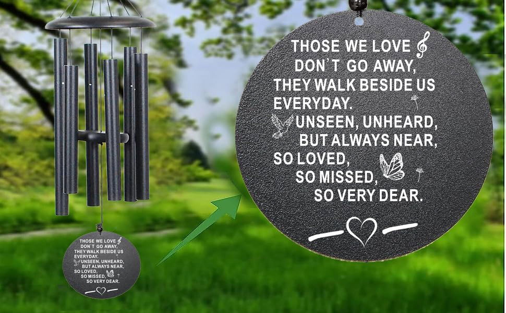 Sympathy Wind Chimes, 40" Memorial Wind Chimes for Loss of Loved One, Sympathy Memorial Bereavement Gift,in Memory of Loved One Loss of Mother Father，Home Decor Garden Patio Outdoor