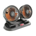 thumbnail image 2 of Ventilador de refrigeración para coche, doble cabezal, ajustable, con conector para encendedor de cigarrillos, circulador de aire multifunción para vehículos de 24 V., 2 of 10