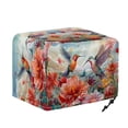 thumbnail image 6 of HELLHERO Hummingbird Flower Print Toaster Cover 4 Slice, Dustproof Stain Resistant Kitchen Small Appliance Cover with Top Handle, Adjustable Toaster Protector, 6 of 8