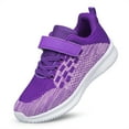 thumbnail image 3 of YHOON Kids Shoes Girls Sneakers Running Shoes Slip on Sports Fitness Shoes Purple Toddler Size 9, 3 of 6