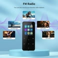 thumbnail image 2 of 3 Packs 128GB MP4 Player Bluetooth 5.2 Portable Music Player with Built in Speaker FM Radio Recorder Lossless Sound Metal Body for Travel Workout Study, 2 of 7