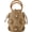 A-khaki, variant on Summer Straw Bag for Women Pearl Flower Bucket Tote Bag Diamond Handbag Hand Woven Rattan Shell Purse Drawstring