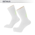 thumbnail image 3 of Calcetines de ciclismo Unique Bargains, secado rápido, absorbentes de sudor, anti-fricción, blancos, tamaño L, 1 par, letra A luminosa, 3 of 6