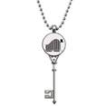 thumbnail image 1 of Kangourou Code à Barres Corps Saut Pendentif Collier Argent Bijoux Clés, 1 of 3
