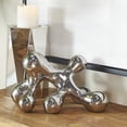 thumbnail image 2 of 13" x 7" Silver Porcelain Molecule Abstract Sculpture, by CosmoLiving by Cosmopolitan, 2 of 7