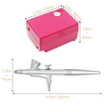 Pinkiou Airbrush Makeup Set Air Brush Kit for Face Paint with Mini Compressor 0.4mm Needle and