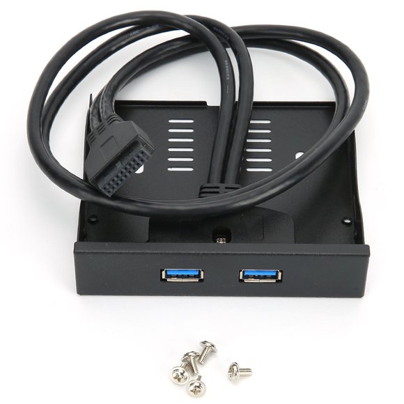 Panel frontal de disquete USB 3.0, bahía de disquete de 3,5'', 19 pines a 2 interfaces, concentrador USB 3.0