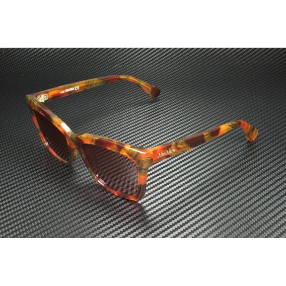 MaxMara MM0010 54S Red Havana Bordeaux Plastic 55 mm Women's Sunglasses