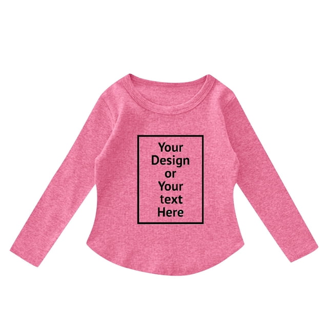 Girls Long Sleeve Shirts Kids Arc Hem Side Slit Soft Tunic Tops T Shirts