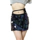 thumbnail image 5 of Sonducket Minifalda para mujer, banda elástica corta Sexy exquisita, decorativa, brillante, para actuación de niñas, vestido, ropa oscura Verde oscuro 2Conjunto, 5 of 6