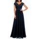 thumbnail image 1 of Women Elegant Maxi Long Evening Dress Solid Color Lace Patchwork Backless V Neck High Waist Dress Wedding Party BridesmaidL Gao Jinjia LED, 1 of 2