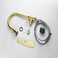 thumbnail image 6 of Cfowner Single Handle High Kitchen Faucet, Stainless Steel Kitchen Sink Faucets with Pull Down Sprayer, Gold, 6 of 6
