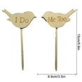 thumbnail image 5 of Yuarrent Paquete de 4 I DO ME TOO Cake Topper Hecho a mano de Pasteles prácticos Insertar Decoración de compromiso Decoraciones para fiestas de Artesanía Yuarrent HA027435-00, 5 of 5