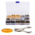 thumbnail image 1 of 360Pcs Double  Rivet Set + 4Pcs Tool Kit For Leather Craft Clothes Shoes Bags Belts Decoration, 1 of 8