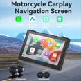 thumbnail image 2 of Motocicleta Inalámbrico Carplay Impermeable 1080P 5 Pulgadas WiFi Inalámbrico Android-Auto DVR Dash Cam Detección de Presión de Neumáticos PND, 2 of 8