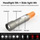 thumbnail image 4 of 1 Set LED Torch Zoomable Ultra-Bright Multiple Lighting Modes Long Irradiation Distance Aluminum Alloy Outdoor Powerful LED Portable Flashlight Set Ca, 4 of 5