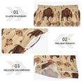 thumbnail image 3 of Women's Silk Pajama Shorts Bison Pajama Shorts Women's Casual Pajama Shorts with Pockets, 3 of 6