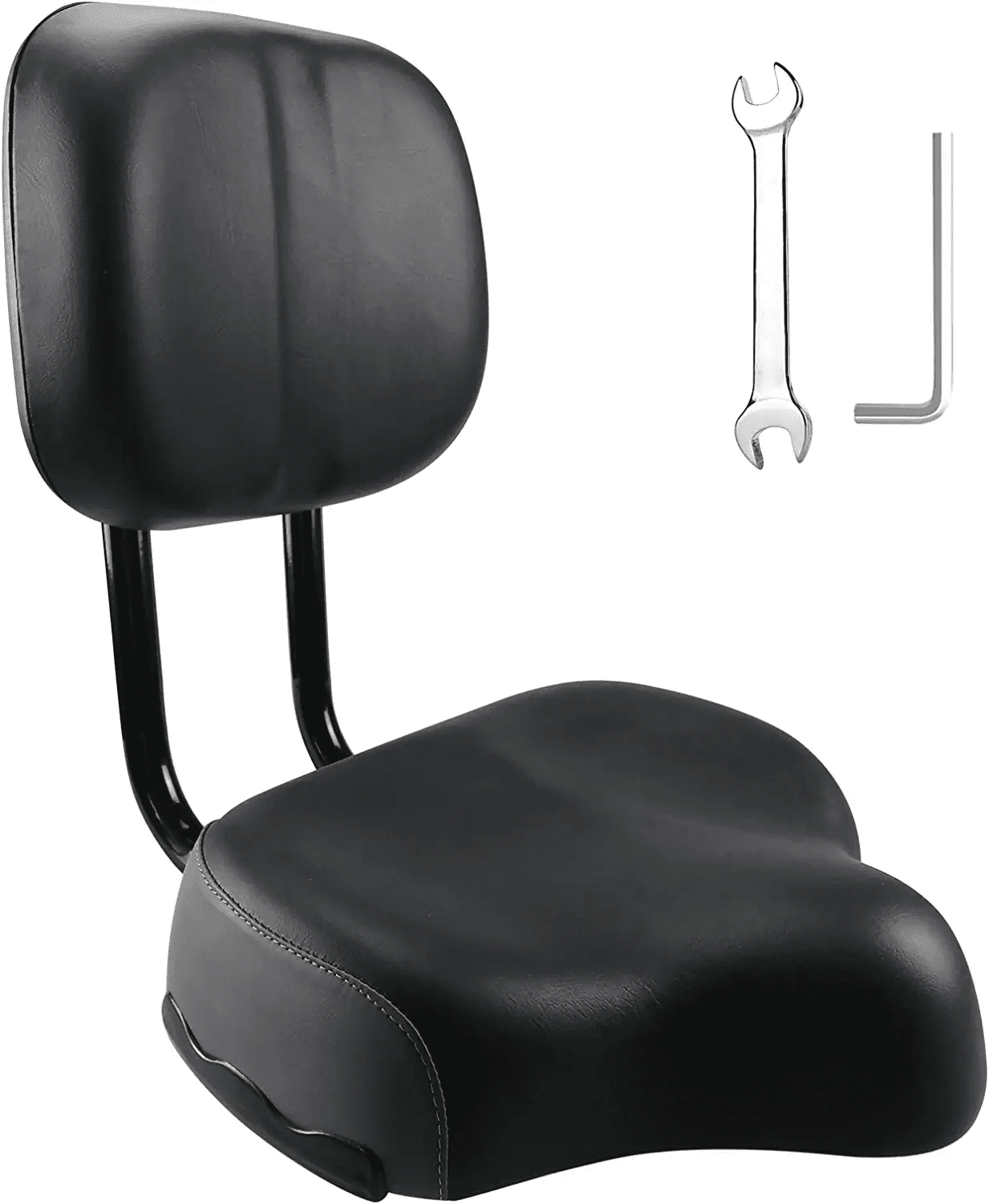 MOONCOOL Backrest Saddle Bike Seat with Backrest, 11.5" x 9.5" Bicycle