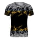 thumbnail image 1 of Blusa de manga corta con estampado de llamas y cuello redondo para hombre Pompotops  oipoqjl6028, 1 of 2