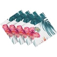 thumbnail image 5 of GZHJMY Set of 1 Hawaiian Floral Tropical Leaves Exotic Flower Jungle Palm Leaf Monstera Hibiscus Cloth Napkins Washable Polyester Dinner Napkins 20"X20" for Dining Table Wedding Party Fall Holidays, 5 of 7