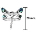 thumbnail image 5 of Whimsical Dragonfly Abalone Inlay Wings .925 Sterling Silver Ring - 6, 5 of 5
