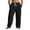 BF14-Black, variant on ADSSDQ Mens Casual Linen Pants Loose Fit Elastic Drawstring Waist Straight-Legs Summer Yoga Beach Long Pants with Pockets White 2XL