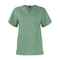 thumbnail image 3 of Scrub Suit Set for Women, Modern V Neck Scrub Top & Jogger Pant with 8 Pockets Professionals Soft Stretch Medical Nursing Uniforms Set (Mint green), 3 of 7