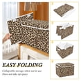 thumbnail image 3 of IAUYY 42*32*30cm Storage Bin with Lid Storage Boxes with Handles,300D Oxford Fabric+Hollow Board Applicable to Clothes Storage Office Storage,Yellow Leopard Print, 3 of 6