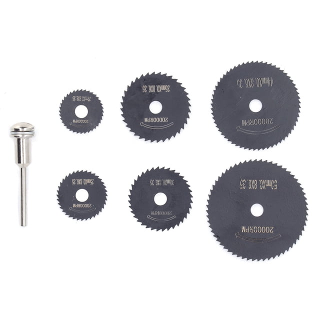 Hss 6 Hojas De Sierra Circular HSS Rueda De Disco De Corte De Acero De Alta Velocidad Para Taladros Con Vástago De 1/8 Pulgadas